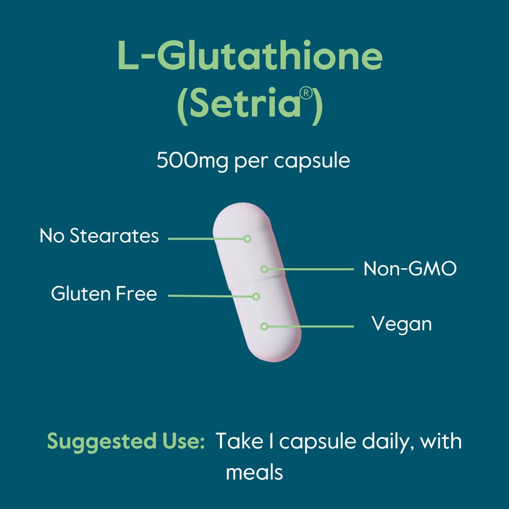 BESTVITE L-Glutathione 500mg with Setria Capsules 60 Count