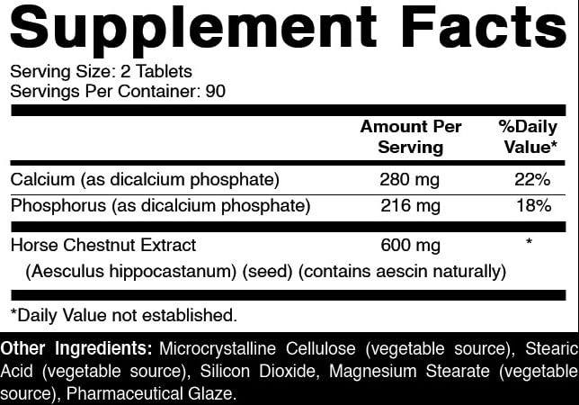 Oxify Horse Chestnut 600 mg 180 Tablets