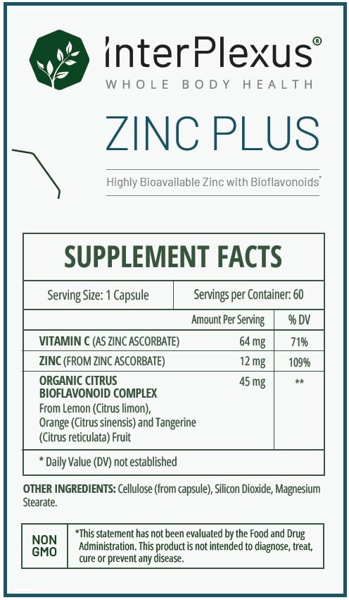 InterPlexus Zinc Plus 60 Capsules