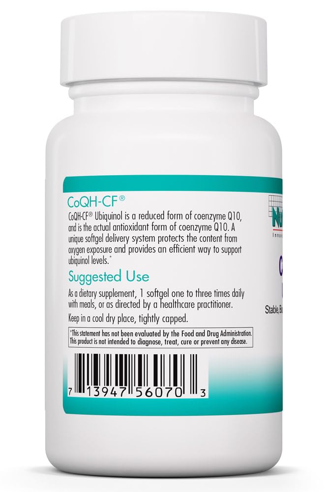 Allergy Research Group CoQH-CF Ubiquinol Softgels 60