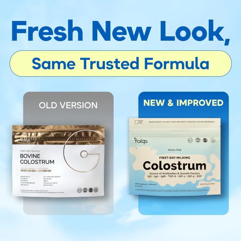 Folqs Bovine Colostrum Powder 4.23 Ounce