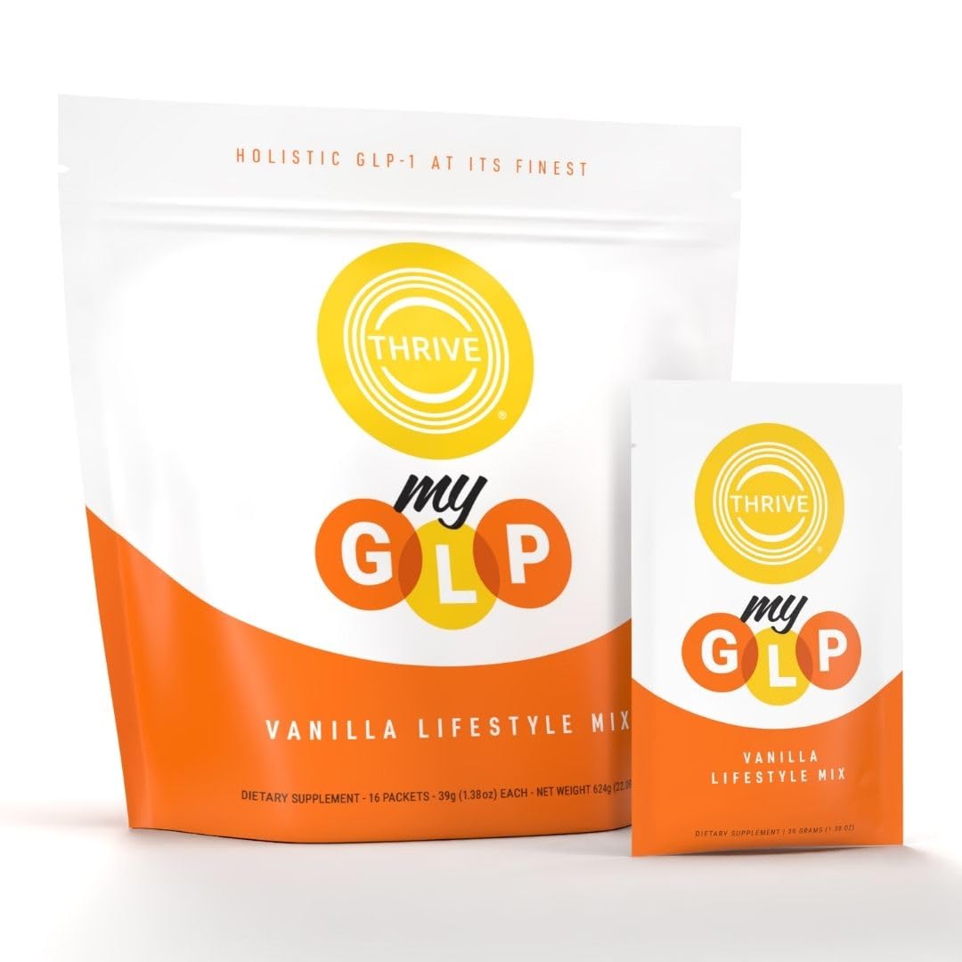 Le-Vel Thrive myGLP – Advanced Metabolic & Muscle Support with myHMB, Berberine, and Probiotics – Vegan-Friendly Protein + Fiber Blend, Powder Packets, 24 Count