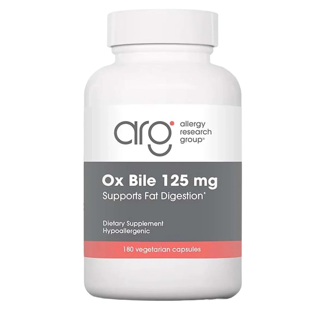 Allergy Research Group Ox Bile 125 mg Capsule 180 Count