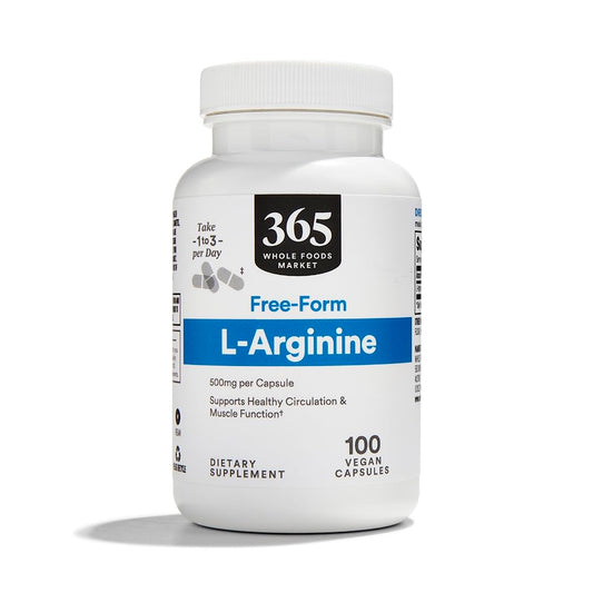 365 by Whole Foods Market L-Arginine 500 mg Capsule, 100 Count