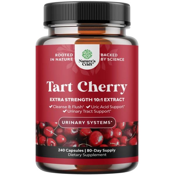 Natures Craft Extra Strength Tart Cherry Capsules 240 Count