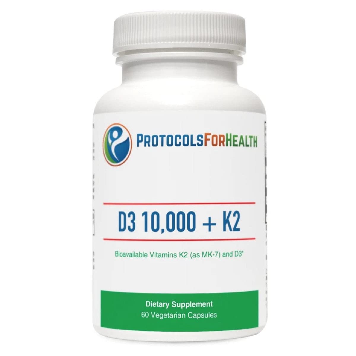 Protocols for Health D3 10,000 + K2 Veg Capsules, 60 Count