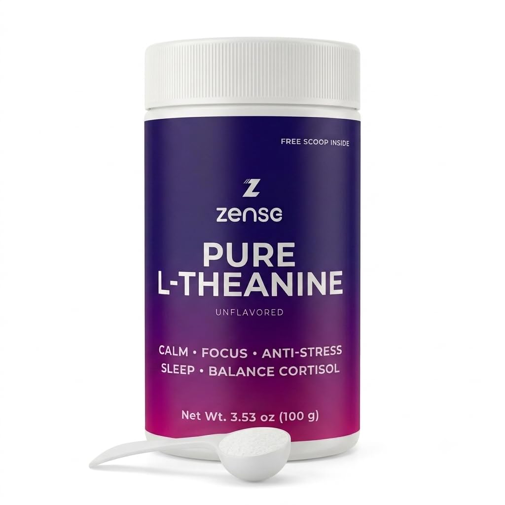 ZENSE Pure L-Theanine Powder 3.53 Ounce