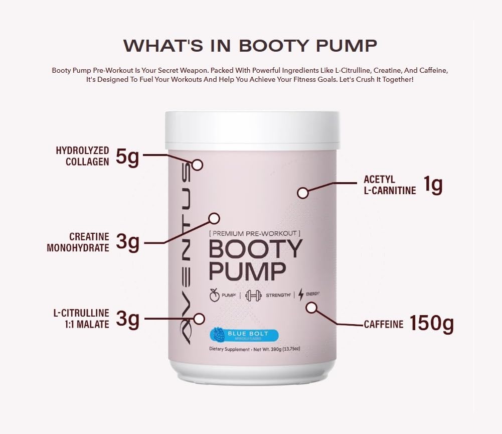 Aventus Booty Pump Pre-Workout Powder 13.75 oz