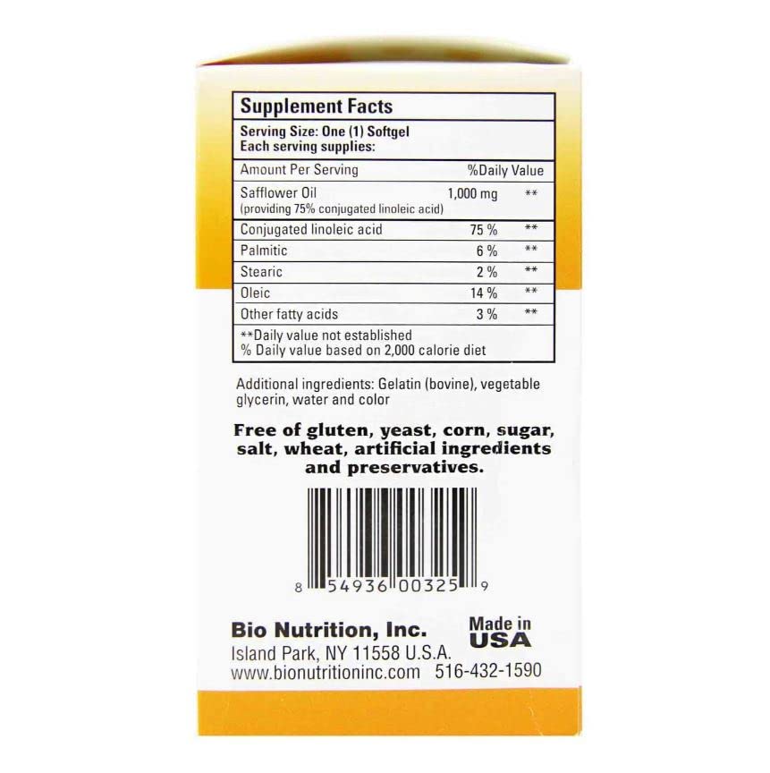 Bio Nutrition Safflower Oil Softgels 90