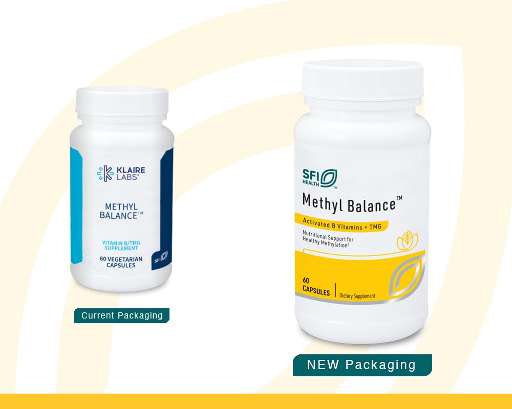 SFI Health Methyl Balance Activated Vitamin B + Trimethylglycine (TMG) Supplement, 60 Capsules