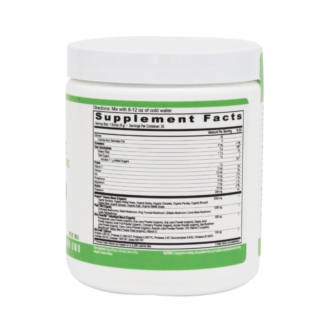 Performance Inspired Greens for Life Organic Greens, Mushrooms, and Superfoods Powder 30 Servings