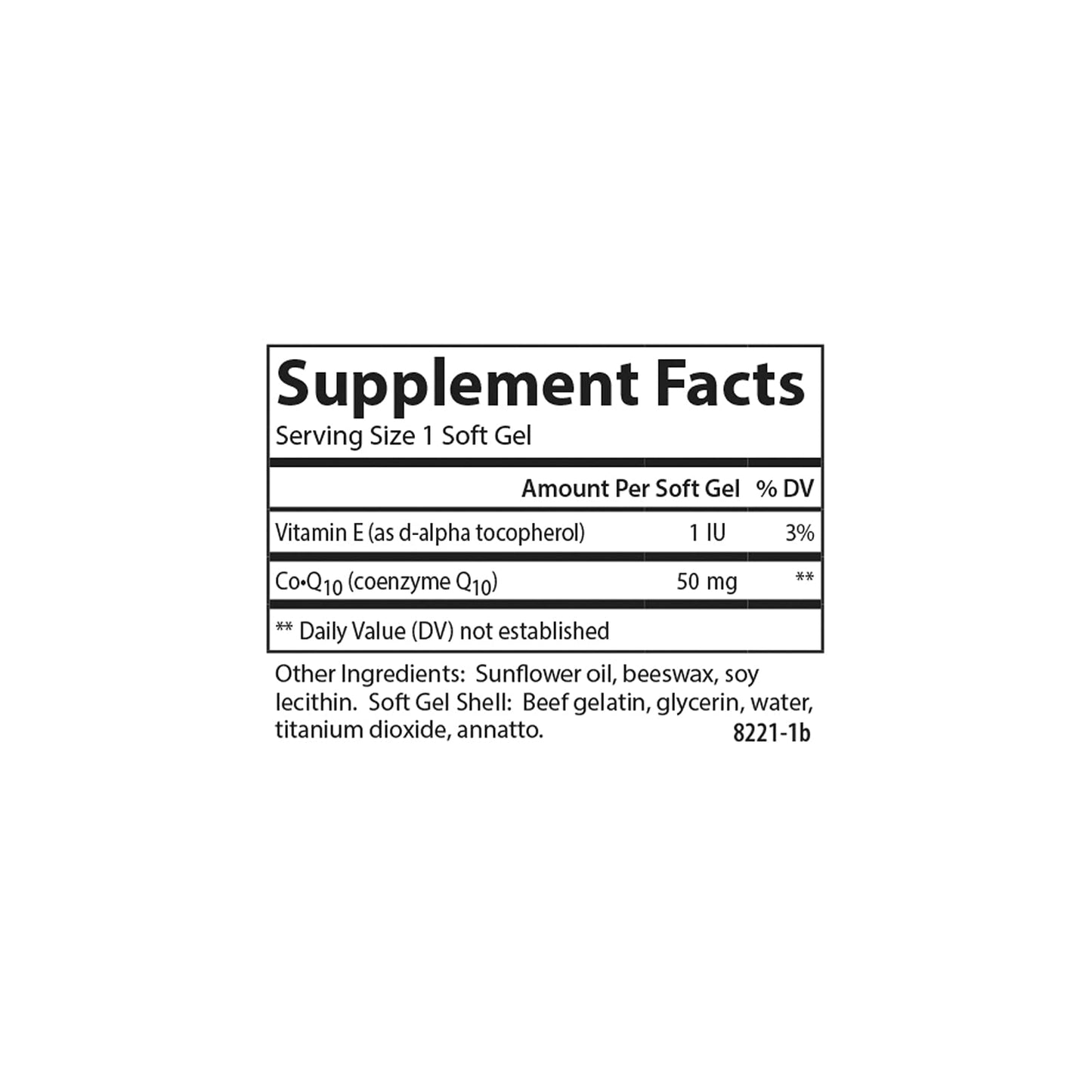 Carlson Co-Q10 Co-Enzyme Q10 50 mg Softgels, 120 Softgels