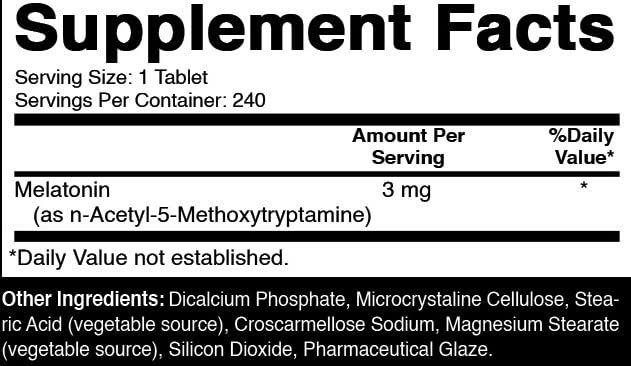 Oxify Melatonin 3 mg 240 Tablets