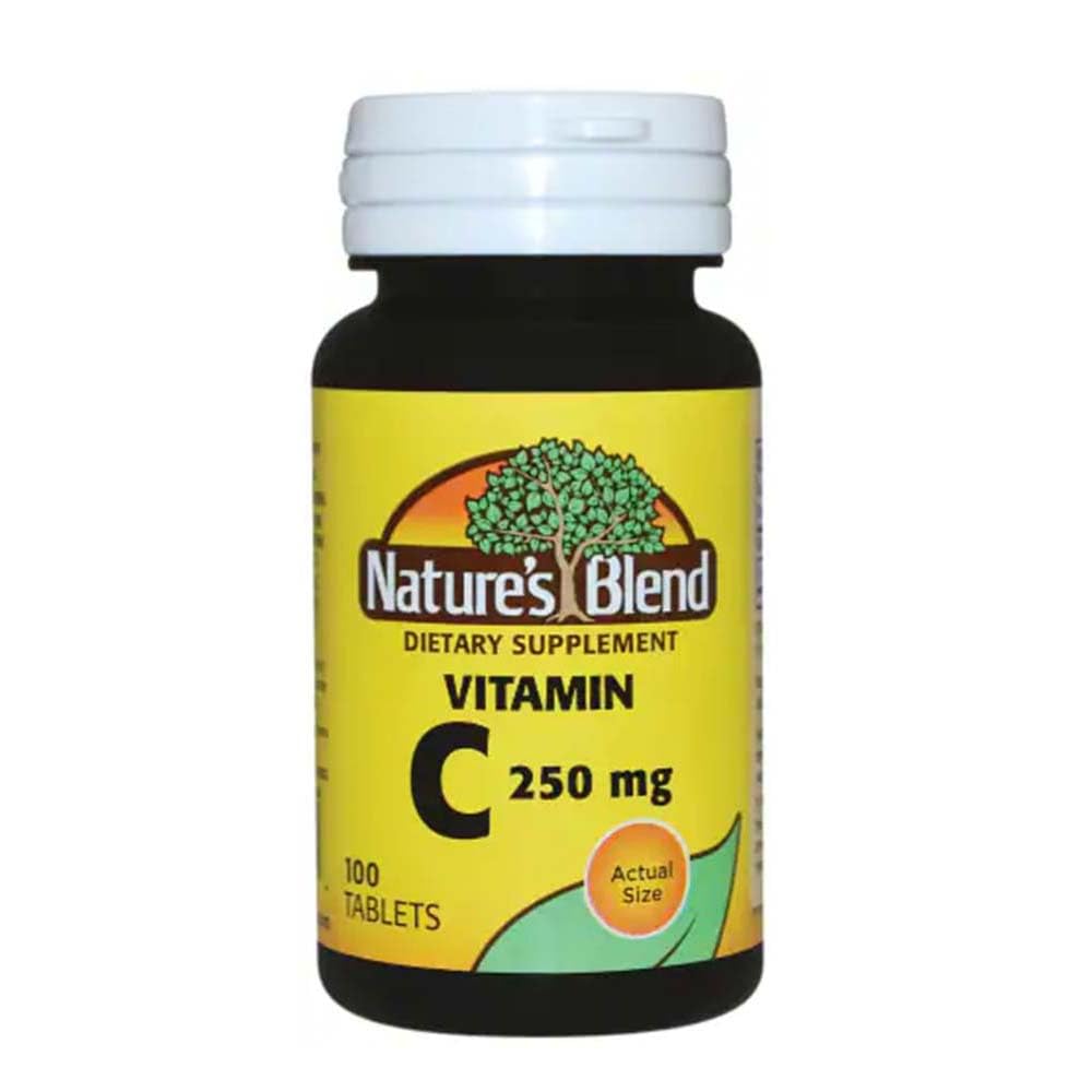 Nature's Blend Vitamin C 250 mg Tablet, 100 Count