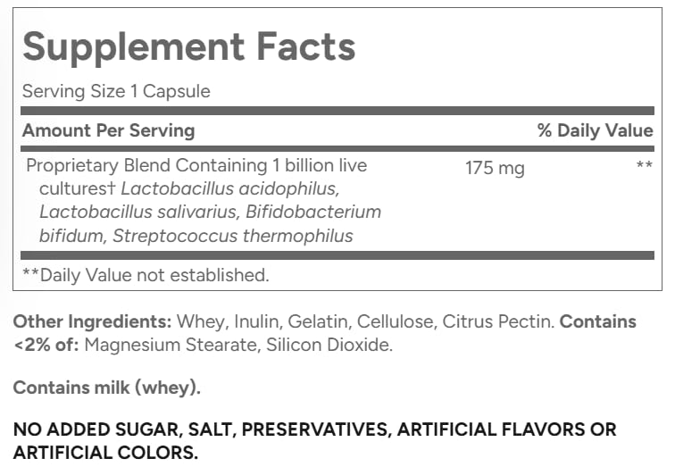 21st Century Acidophilus Capsules 100 Capsules