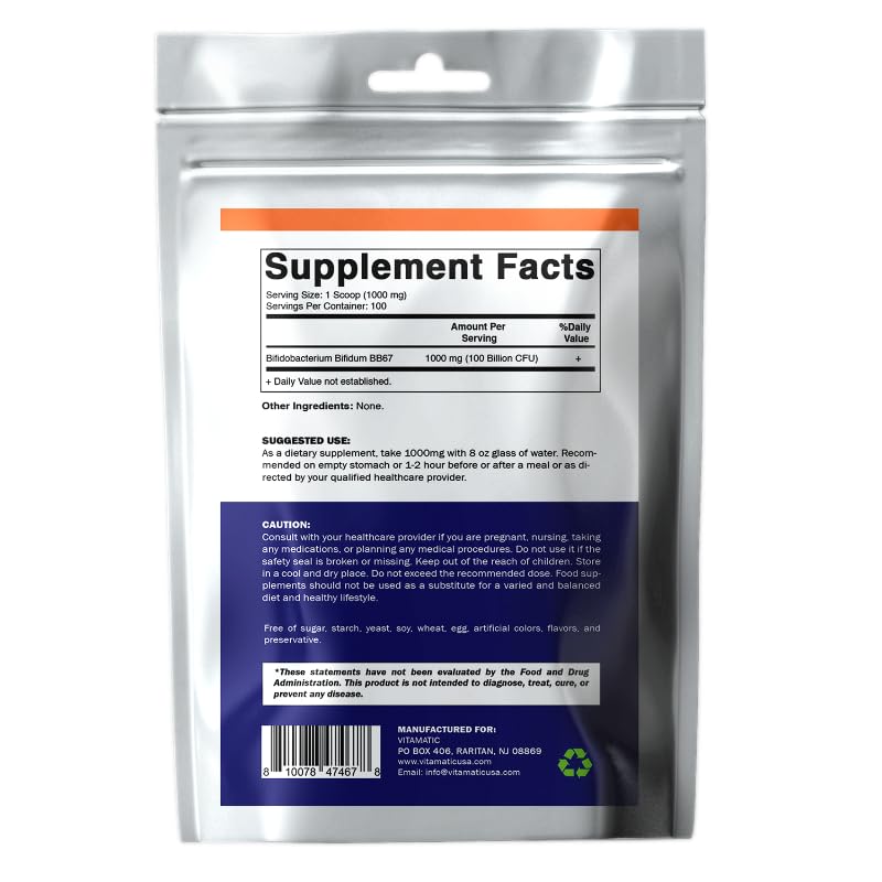 Vitamatic Bifidobacterium Longum Powder, 1 Ounce