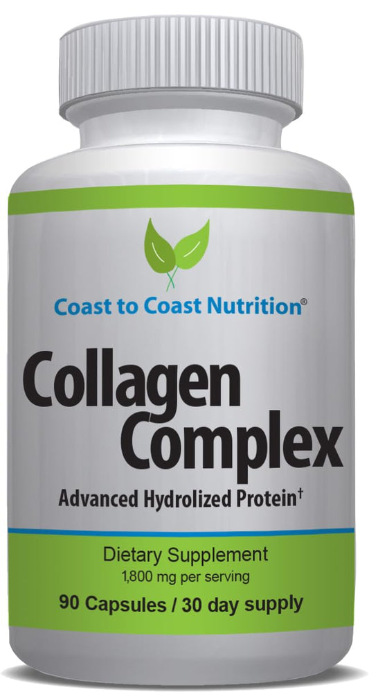 Coast to Coast Nutrition Hydrolyzed Collagen Multi Collagen 90 Capsules