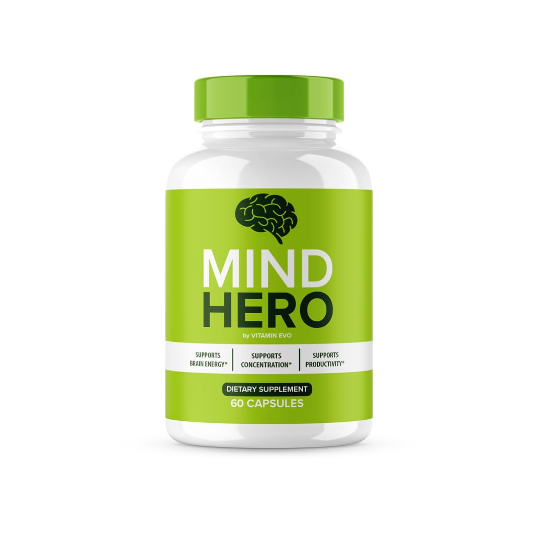 Vitamin Evo Mind Hero Brain Supplement Capsules 60 Count