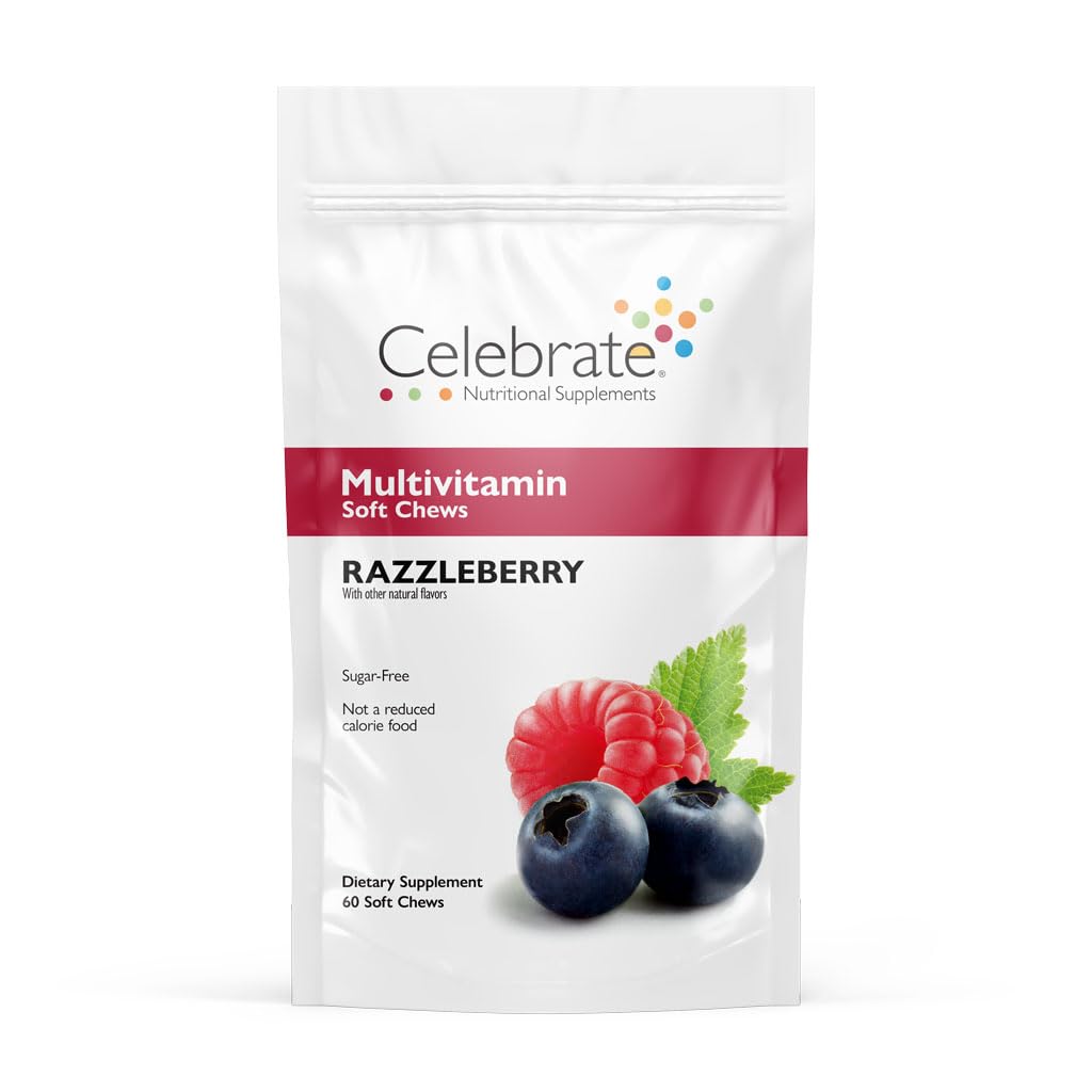 Celebrate Bariatric Supplements Bariatric Multivitamin Soft Chews Gummies 60 Count