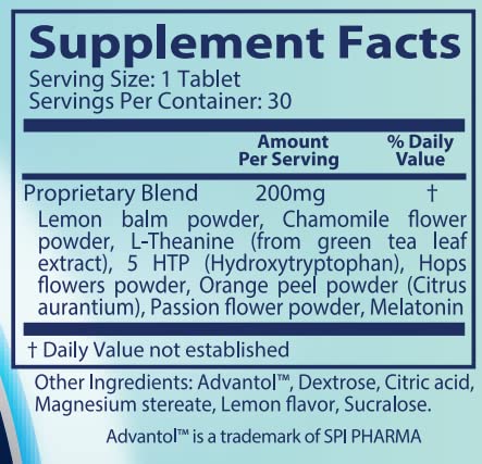 Avinol PM Quick Dissolve Natural Sleep Supplement Herbal Formula Chewable 120