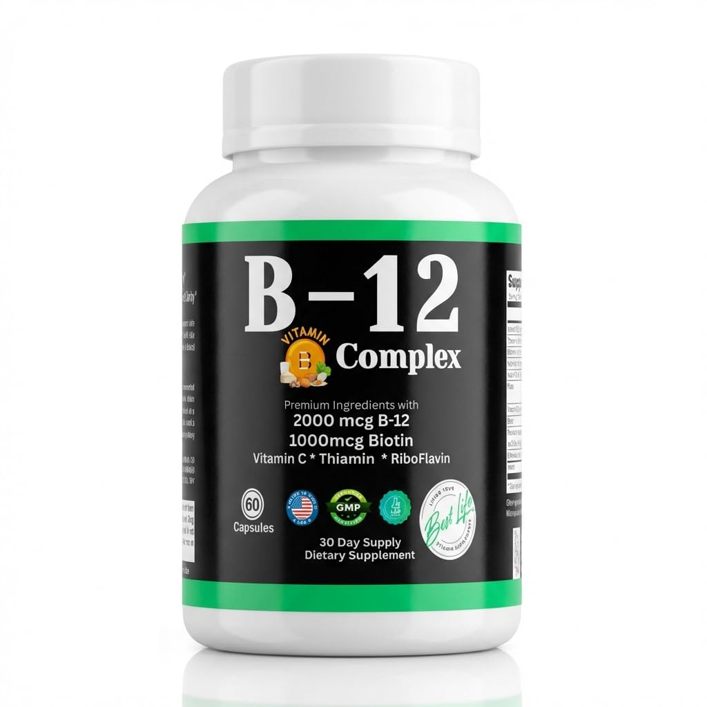 THIS LITTLE HOUSE OF MINE B-12 Vitamin Complex 2000mcg with Vitamin C Tablet, 60 Count