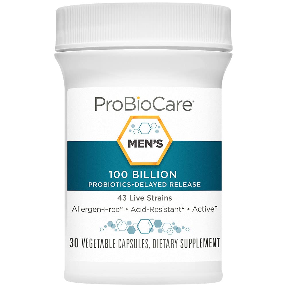 ProBioCare Probiotic for Men - Advanced Formula with 100 Billion CFUs to Support Digestive Health and Immune Function, 1 Capsule