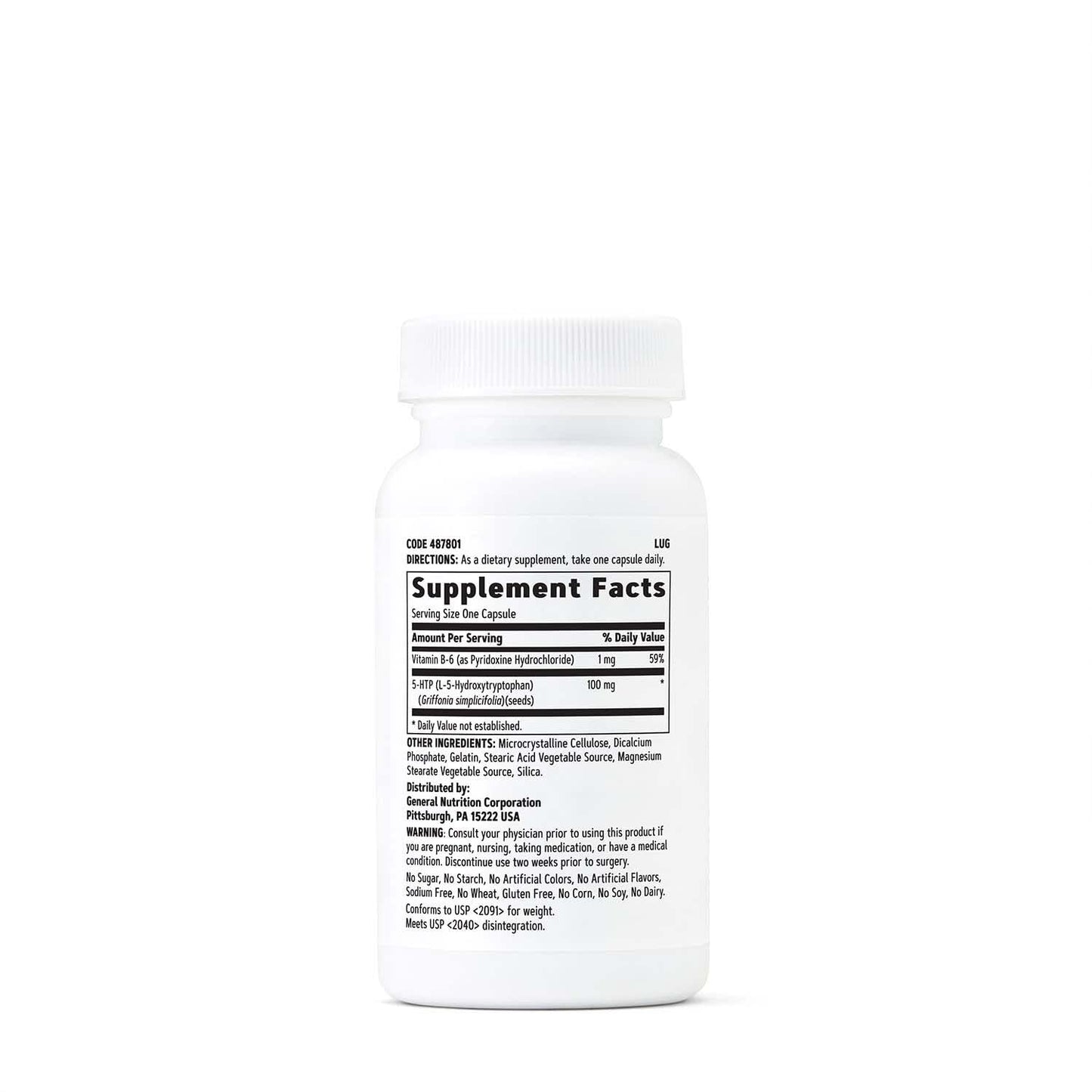 GNC 5-HTP 100mg Capsule, 30 Count