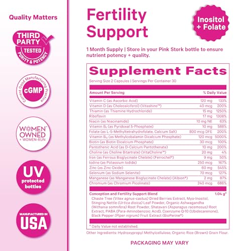Pink Stork His and Hers Fertility Bundle 60 Capsules