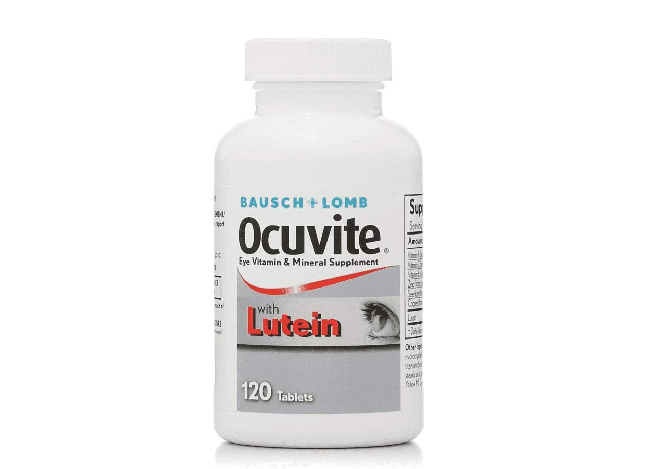 Bausch + Lomb Ocuvite Vitamin and Mineral Supplement for Eyes with Lutein Tablets, 240 Tablets