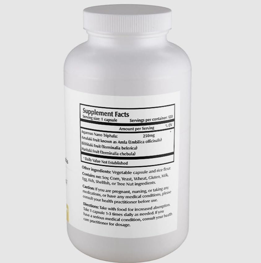 One Planet Nutrition Nano Triphala 250 mg Veggie Capsules, 1 Count