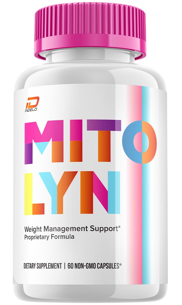 Indelo Mitolyn All Natural Advanced Formula 800mg Vitamin Supplement Maximum Strength Capsule, 60 Count