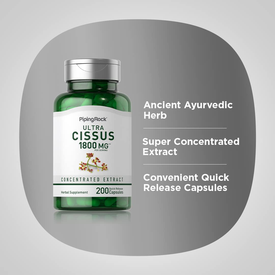 Piping Rock Cissus Quadrangularis Supplement Capsule, 200 Capsules