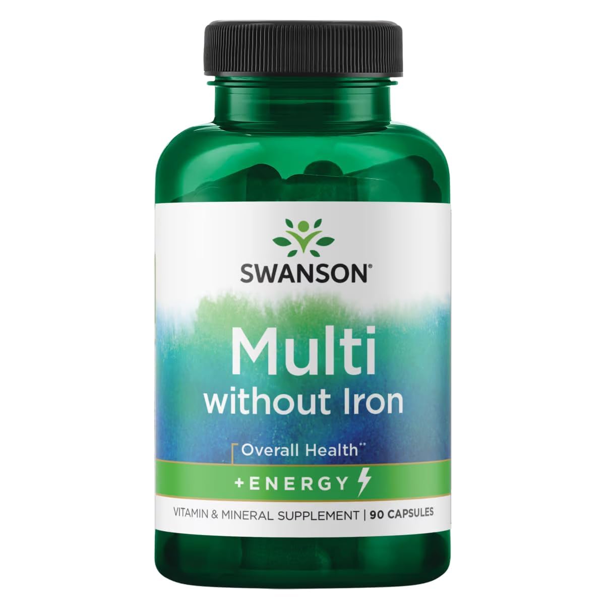 Swanson Active One Multivitamin Without Iron Capsules 90 Count