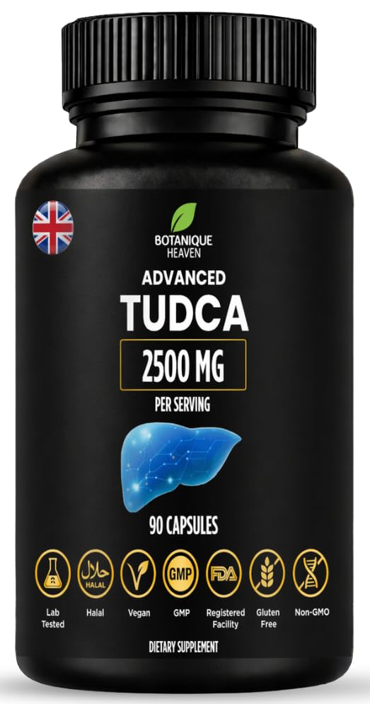 Botanique Heaven TUDCA 2500mg Capsules – Tauroursodeoxycholic Acid – Advanced Liver & Gallbladder Support – High Strength Bile Salts Formula, 90 Capsules