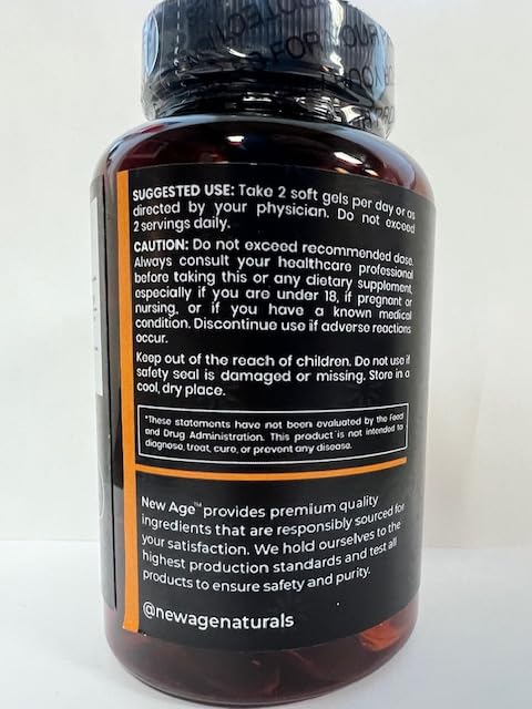 NEW AGE Black Seed Oil Softgel Capsules 180 Softgels