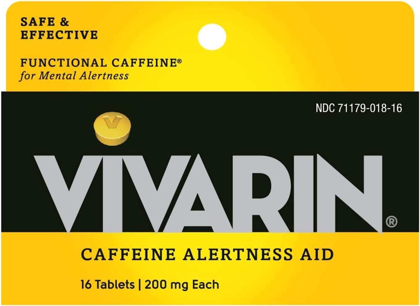 Vivarin Caffeine Pills 200mg Caffeine per Tablet, 80 Tablets