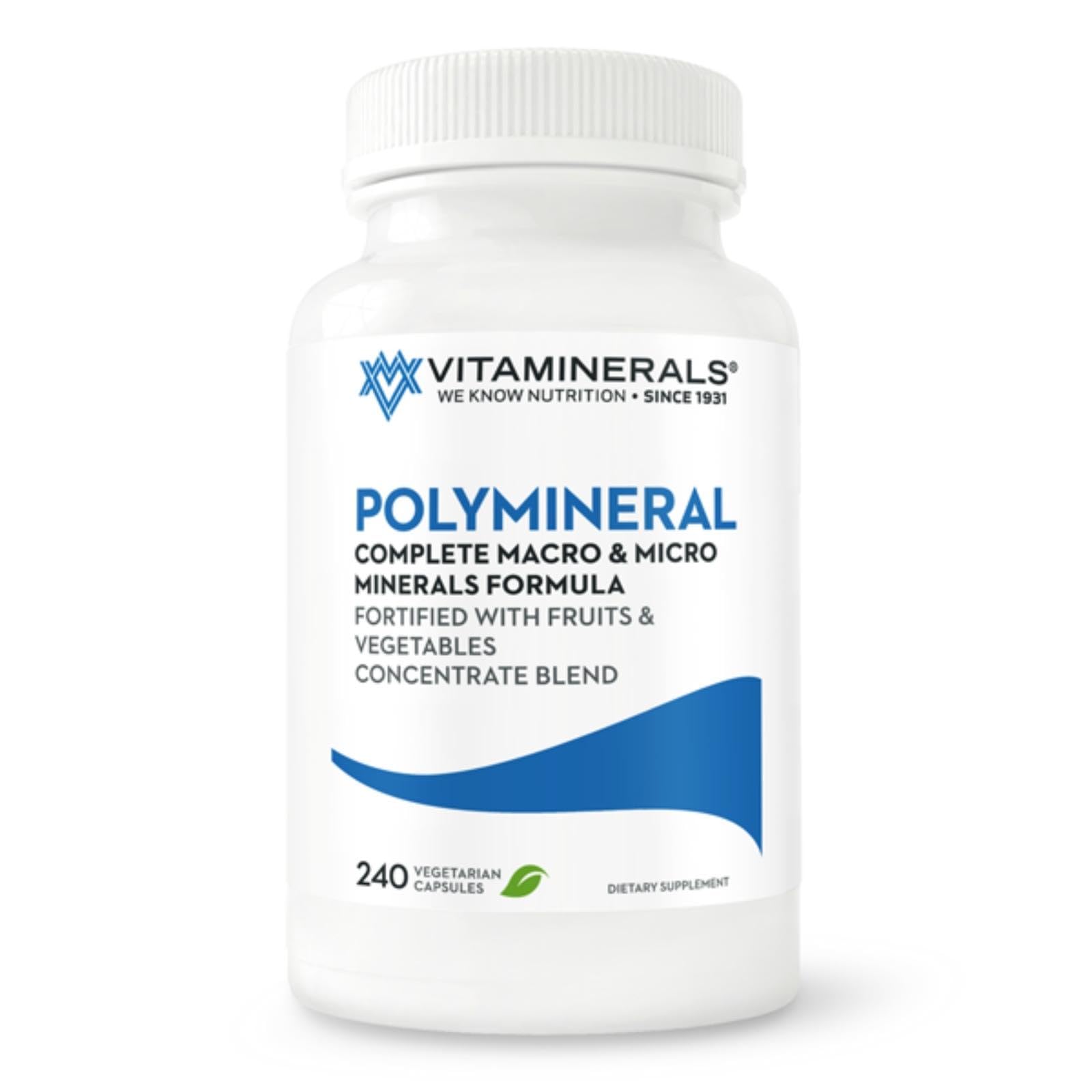Vitaminerals 16 Polymineral Comprehensive Mineral Formula Veggie Caps 240