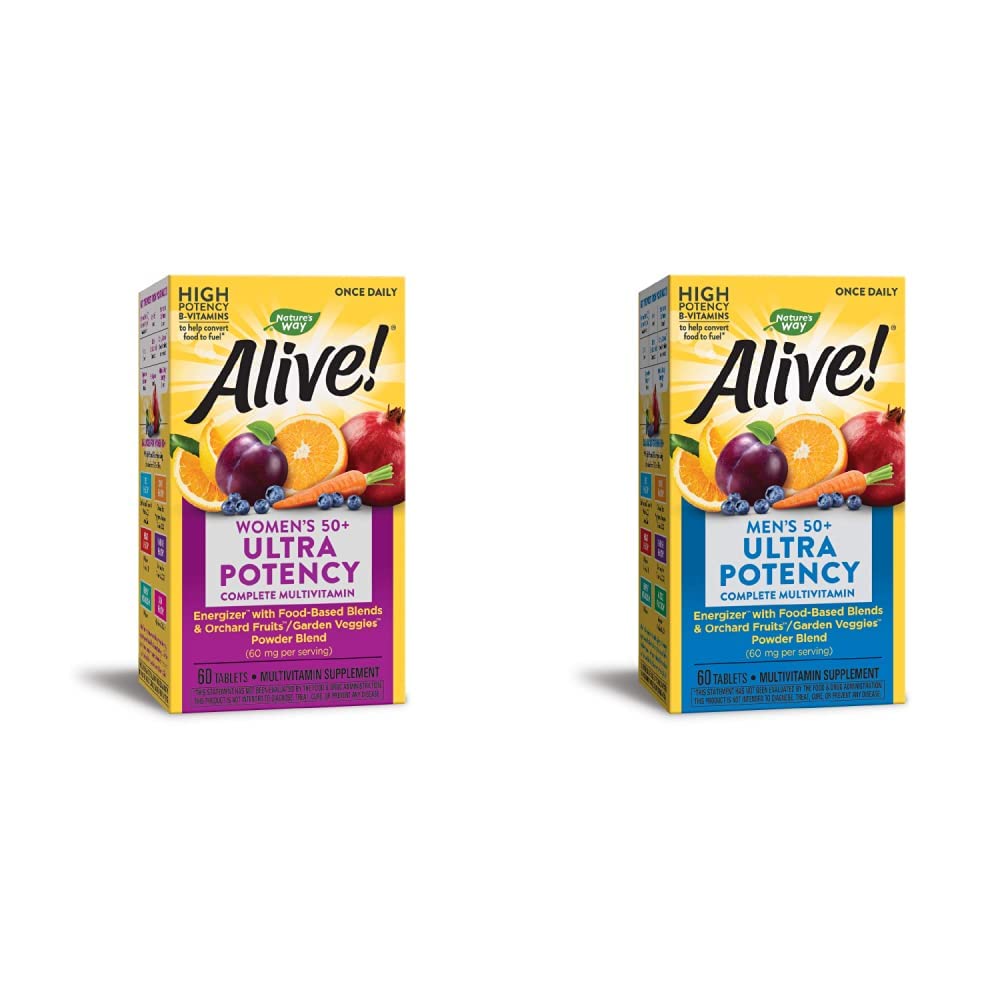 Nature's Way Alive! Once Daily 50+ Multivitamin Tablets, 60 Count