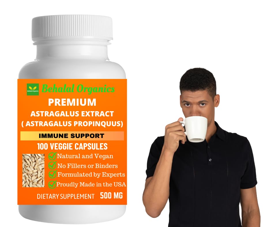 Behalal Organics Astragalus Extract Quick Release Capsule 100 Count
