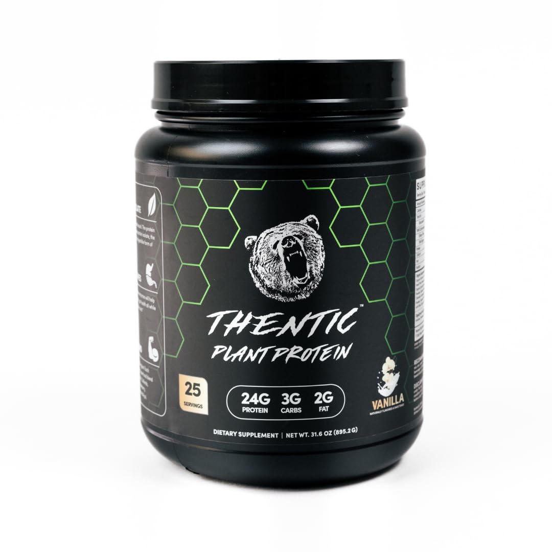 THENTIC Plant Based Protein Powder Vanilla 30.4 oz