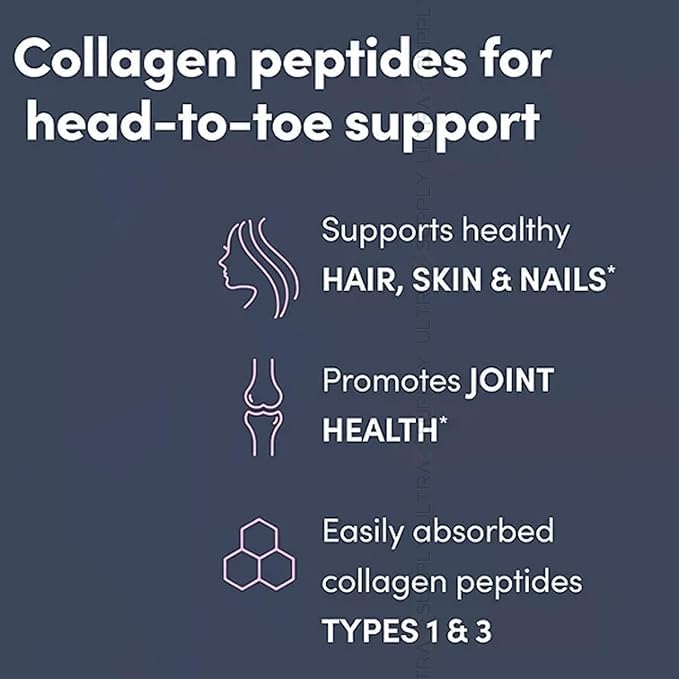 GENERIC Super-Collagen + Vitamin C & Biotin for Healthy Skin, Hair, Nails & Joint Support, 1 Tablet