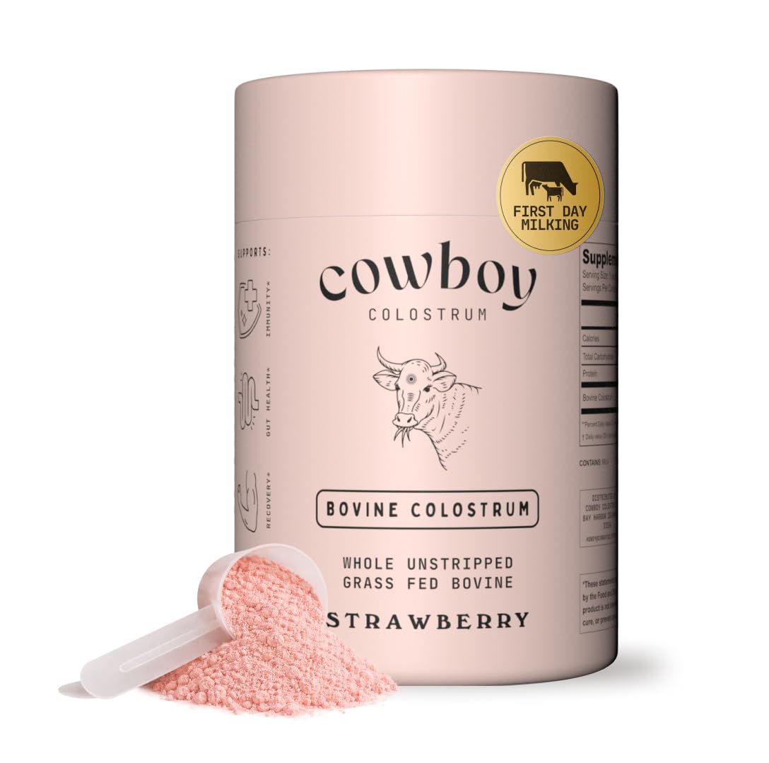 COWBOY COLOSTRUM The Exclusive 1st Milking Whole Grass Fed Colostrum Supplement Powder 4.8 oz