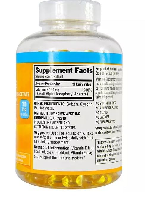 Generic Vitamin E Softgels 500 Count
