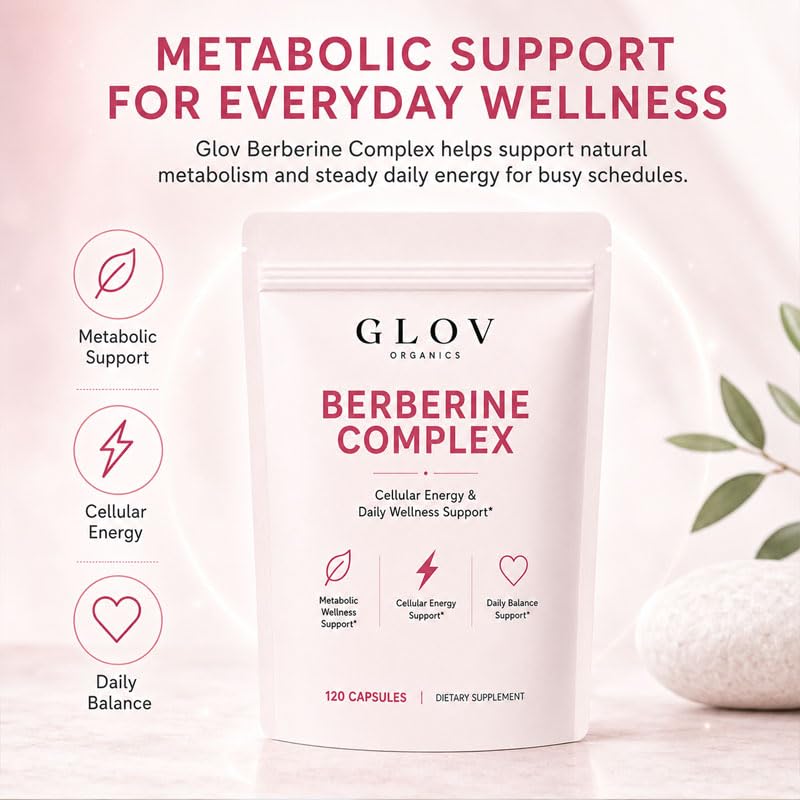 Glov Organics Berberine Complex, Cellular Energy & Metabolism Support Capsule, 1 Count