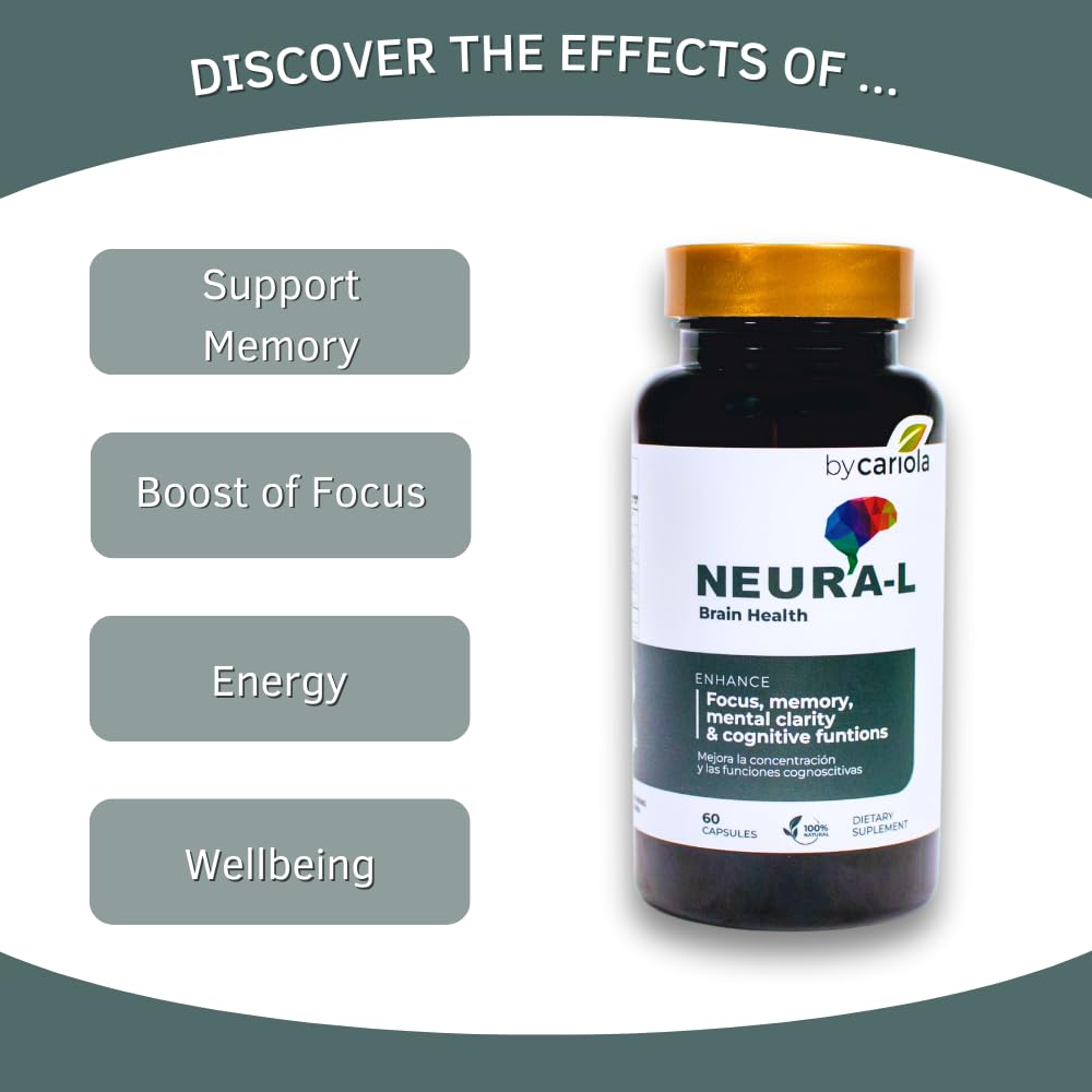 BY CARIOLA Neural-L Natural Brain Support Supplement 60 Capsules
