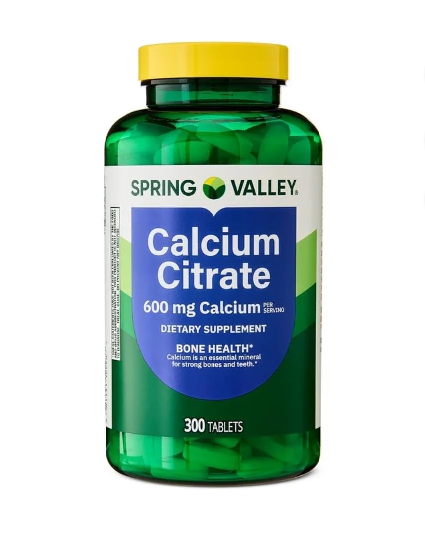 Generic Calcium Citrate Supplement 600 Mg per Serving Tablet, 300 Tablets