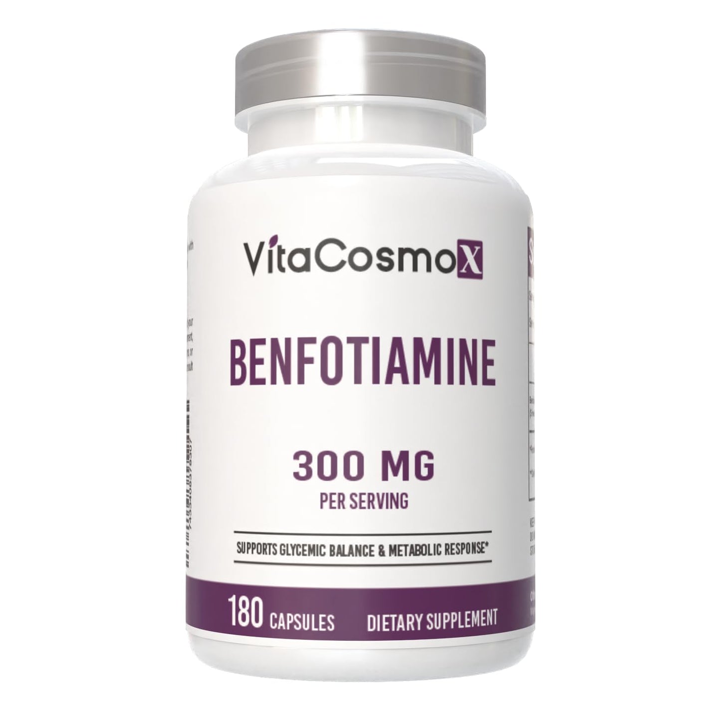 VitaCosmoX Benfotiamine 300mg Capsules, 180 Capsules