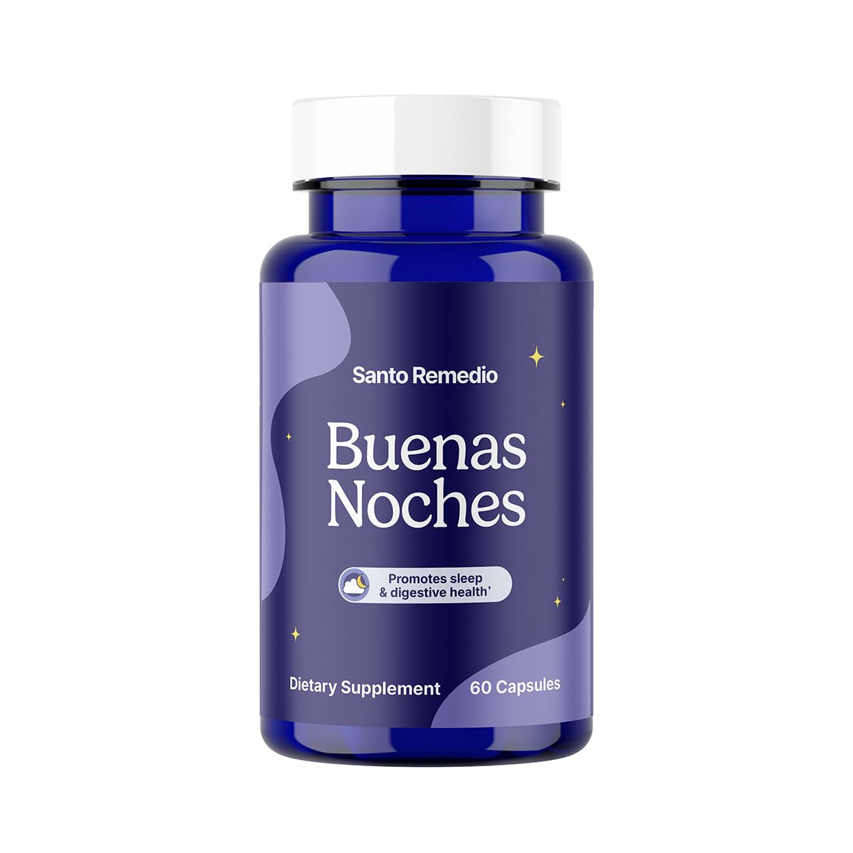 Santo Remedio Buenas Noches Sleep Support with Zylaria, Melatonin & DE111 Probiotics – Digestive & Nighttime Support, 60 Capsules