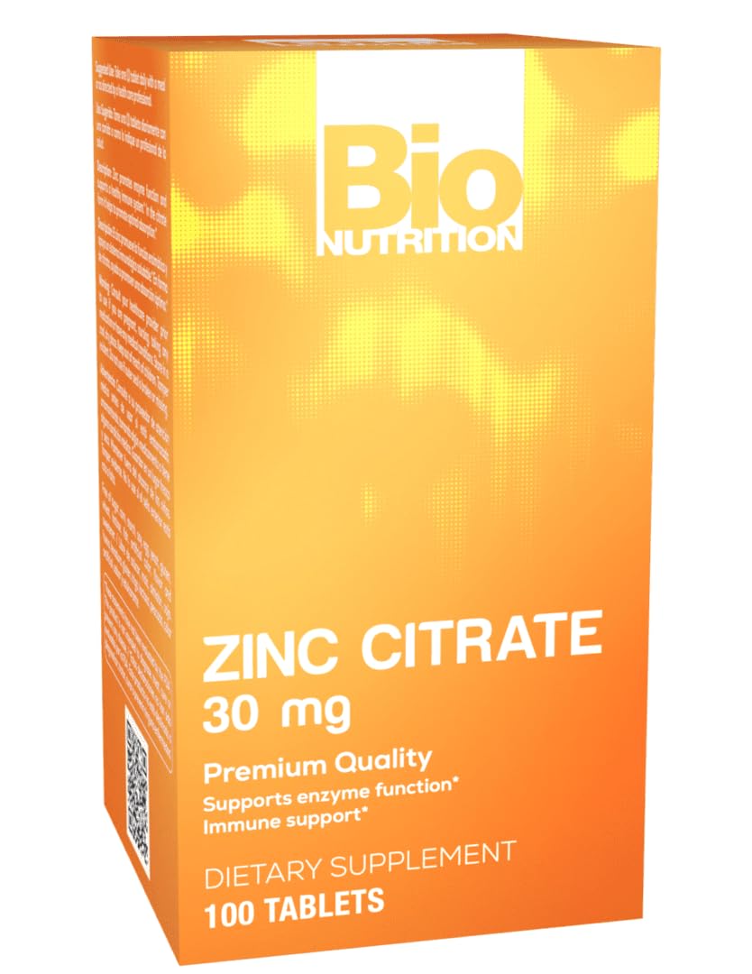 Bio Nutrition Zinc Citrate 30 mg Tablet, 100 Tablets