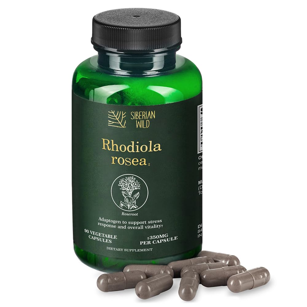 Siberian Wild Rhodiola Rosea 1050mg Capsules 90 Count